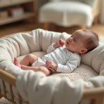 Meilleur endroit où faire dormir bébé les 3 premiers mois : nos conseils experts Bébé endormi paisiblement dans un berceau naturel