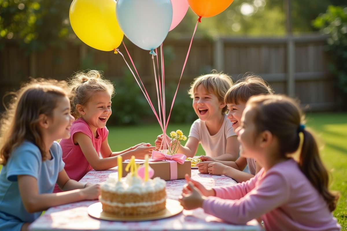 Enfants jouant à des jeux lors d