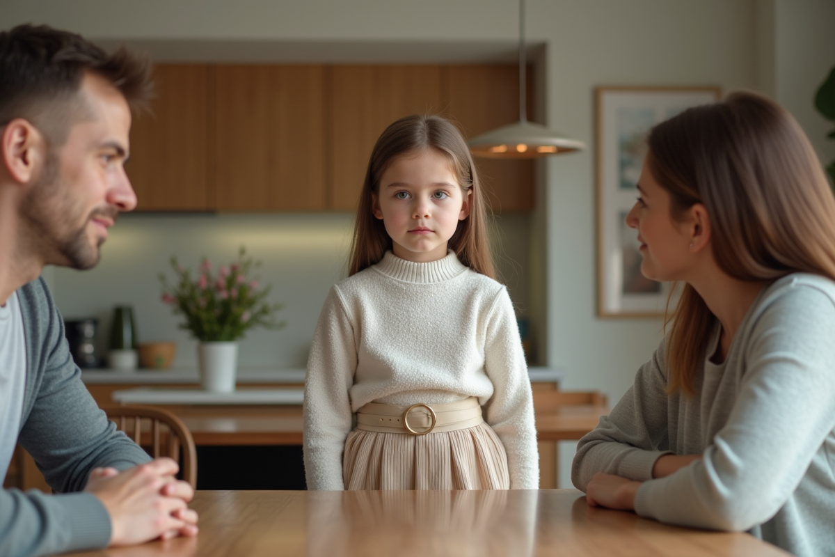 Fille moderne à la tête d